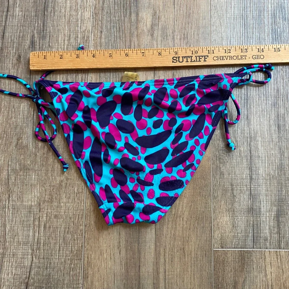 Victorias Secret Tankini Swimsuit Set Blue Pink Purple Abstract Print Small S/P